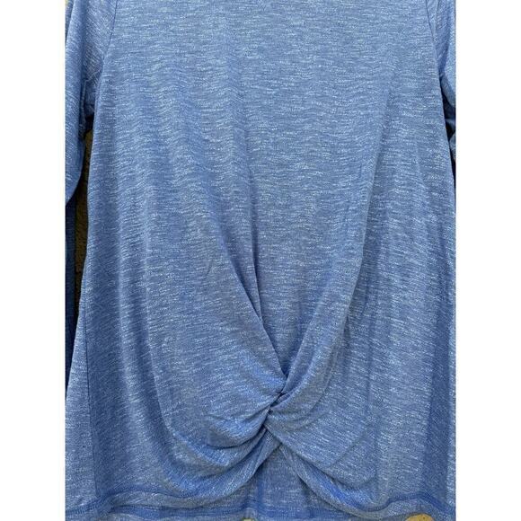 Ideology Women's T-Shirt Long Sleeve Knot Front Blue Small NWT - Picture 6 of 7